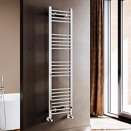 Chrome Heated Towel Rail Straight Designer Bathroom Radiator (1600x400mm)