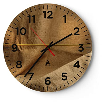 Modern Wanduhr Pfeile Holz Schießen Wettbewerbe 40x40cm Rund Groß Wand Uhr Glas Analog Zimmeruhren Küche Büro Wohnzimmer Glasuhr Wall Clock Dekoration Design Wanddekoration Küchenuhr C4AR40x40-2216