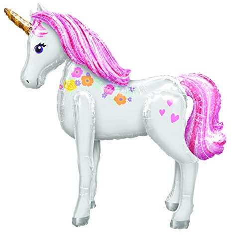 (PKT) AWK: Magical Unicorn Foil Airwalker Balloon P93 (42/106 x 46/116cm)
