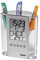 Hama | LCD Thermometer, Clock and Pen Holder | Transparent/Silver