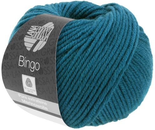 LANA GROSSA Bingo | Extrafeine Merinowolle waschmaschinenfest und filzfrei | Handstrickgarn aus 100% Schurwolle (Merino extrafein) | 50g Wolle zum Stricken & Häkeln | 80m Garn FB 727