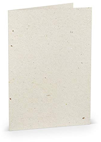 PAPERADO 75 Faltkarten DIN A5 Terra Vanilla Creme Beige - Doppelkarten vorgefaltet blanko 220 g/m² - 14,8 x 21 cm - Klappkarten Basteln Einladungskarten Hochzeit Kommunion