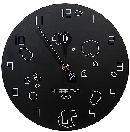 getDigital Asteroids Wanduhr - Nerd Uhr für Retro Arcade & Gaming Fans - Kreativer Geschenk-Artikel im eleganten Design
