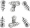 Plextone 100PCS SUV ATV Autoreifenbolzen Schraube & Hülse Kit LKW Rutschfeste Hartmetallspitze Schneeketten Spikes Bolzen (15 mm)