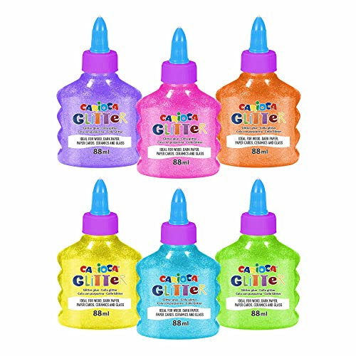 Carioca EXP. GLITTER GLUE BOTTIGLIE 88 ML NEON - 12 PZ