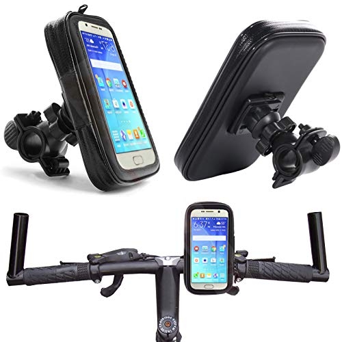 Fahrrad Halterung passend für Samsung Galaxy S25 S24 S23 S22 Ultra 5G 4G S21 S20 FE A56 A36 A26 A16 A06 A55 A35 A15 A05 A54 A34 A14 A52 Wasserdicht Handy Halter Holder Lenker Tasche 360°drehbar XL