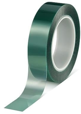 Tesa 50600 Klebeband Grünes PET Silikon-Abdeckband für Pulverbeschichtung 66m (19mm)