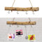 Cepewa Deko-Holzstange DIY 30 cm │4 Metallhaken naturfarben Juteseil zum Aufhängen │saisonale Dekoration (1 x Dekostange Birke 30cm 4 Haken)