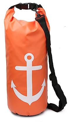 Sonia Originelli 10 Liter Seesack Anker Wasserfest Trockensack Survival Bag Farbe Orange