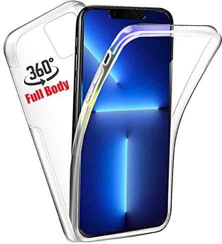 iPhone 13 Pro Max Case, Ultra Thin 360 Case Cover, 6.7 [Full Protection] [no dots] [silicon] [Slim TPU] [iPhone 13 Pro Max Front and Back] [Transparent] For Apple iPhone 13 Pro Max (CLEAR)
