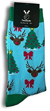 TwoSocks Weihnachtssocken Weihnachtsbaum| Damen&Herren | Socken Weihnachten| Baumwolle Einheitsgröße