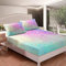 Moderne Marmor Spannbettlaken 140x200cm Mädchen Pastell Regenbogen Marmor Bedruckt Bettlaken Set für Kinder Kinder Luxus Bunte Streifen Linien Spannbetttuch Mikrofaser Raumdeko