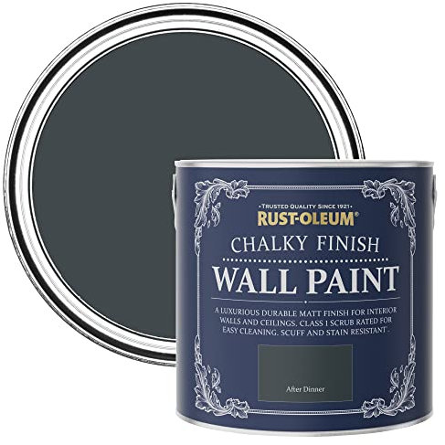 Rust-Oleum Black Matt Emulsion Wall Paint - After Dinner 2.5L