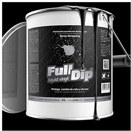 AutoFullCar - Pintura Full Dip - Negro Mate - 4 litros - Vinilo Líquido - Listo para Aplicar - Resistente y Duradero -