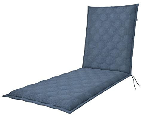 Doppler / Rolliege Fusion/Gartenliege Auflage/Rollliege/ca. 200 x 60 x 7 cm/Dunkelblau