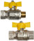 Pneumatik - Hydraulik Groll Gas-Kugelhahn mit Knebelgriff, Messing vernickelt, Kugel: Messing hartverchromt, 1/2 - 1/2 -0,9 - 50 bar, Kugelventil, Gasventil