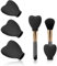 3Pcs Makeup Brush Cover, Silicone Brush Organizer Case Dustproof Brush Protector Reusable Brush Holders for Travel Cosmetic Brush Guard Blusher Brush Covers for Makeup Lovers and Wife(Black)