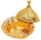 Gold Candy Dish Brass Sugar Candy Bowl Turkish Candy Bowl Gold Sugar Bowl with Lid for Food Storage and Organization Kitchen
