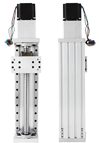 RATTMMOTOR CNC Linearantrieb,Effektiver Hub 100mm Linearführung X Y Z Achse,Aluminiumlegierung Linear-Actuator CNC Linearschiene, Kugelumlaufspindel SFU1605 mit Nema23 Schrittmotor