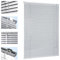Sekey Klemmfix-Jalousie für Fenster freihängend, 25mm Alu-Lamellen, mit Bohren, inklusive Montagematerial Aluminium-Jalousie ohne Bohren, 100x220cm,Silber