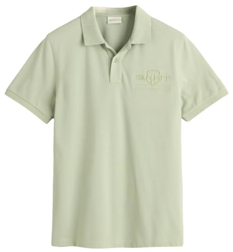 GANT Herren REG Tonal Shield SS Rugger, Milky Matcha, L