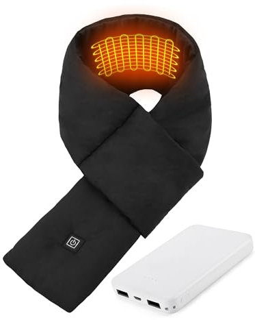 vapesoon Warm Winter Scarf with 3 Heating Levels and Power Bank - Unisex Heated Scarf for Camping, Hiking, Skiing, Christmas, and Valentine's Day