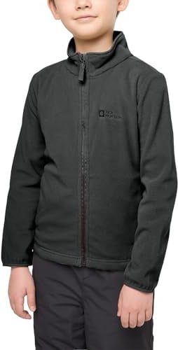 Jack Wolfskin Unisex Kinder Taunus Fleece-Jacke, Granite Black, 176 EU