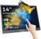 Portable Monitor Touchscreen, HDR, 400cd/m², 14 Inch 1920x1200 Display with HDMI USB C, IPS Screen, 100% sRGB, Kickstand & Built-in Speakers, External Monitor for Laptop PC Phone Mac Xbox
