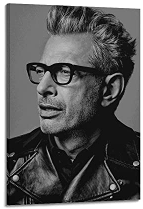 NOGRAX Schauspieler Jeff Goldblum Poster für Schlafzimmer, Ästhetik, Bilddruck, Leinwand, Malerei, 30 x 45 cm, Rahmen-Stil
