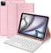WAVATA Teclado para iPad Air 11'' M2 2024, Funda para iPad Pro 11'' 4/3/2/1 y Air 5/4 Generación, Teclado Español Ñ Desmontable Inalámbrico Bluetooth, Rosa