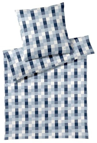 Joop! Mako-Satin Bettwäsche Mesh Sky 1 Bettbezug 140 x 200 cm + 1 Kissenbezug 70 x 90 cm