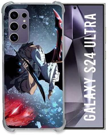 Cokitec Verstärkte Schutzhülle für Samsung Galaxy S24 Ultra Manga Solo Leveling Sung Schwert
