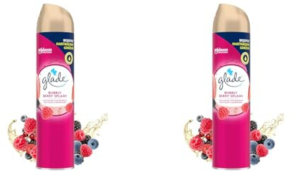 Glade (Brise) Duftspray für langanhaltende Frische in allen Räumen, Lufterfrischer Spray, Bubbly Berry Splash, 2er Pack (1x300 ml)