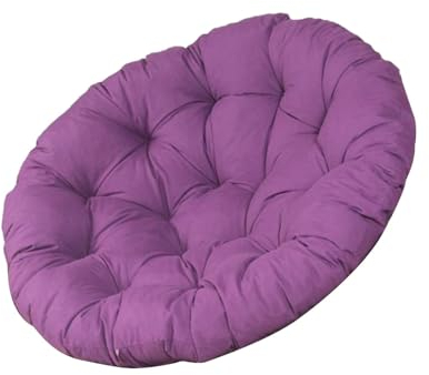 Colcolo Papasan Chair Cushion Egg Chair Cushion Round 15.7inch Hanging Basket Chair Cushion Replacement, Violet