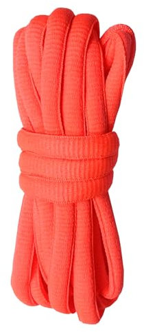 BupiMufi Cordones ovalados de 9 mm de ancho para Dunk 140 cm, Neón-coral, 140, ESL0004B-140neoncoral
