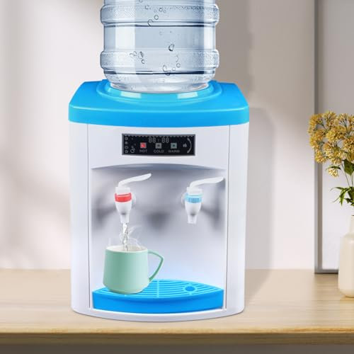 MIIWWOWO Elektrischer Wasserspender Klein Water Dispenser Elektrischer Wasserspender Heiß und Kalt, Wasserspender Büro Wasser Spender Automat Wasserkühler, Kühler & Wasserspender für Trinkwasser