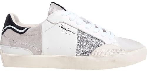 Pepe Jeans Lane Sweet Leder Sneakers weiß, rosa