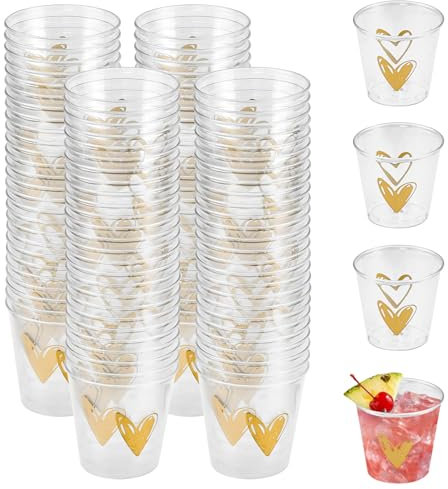 LPAMABA 100 PCS 30ml Verre à Shot en Plastique Reutilisable Dur Verre en Plastique Reutilisable Verres à Liqueur en Plastique Reutilisable pour Fêtes, Anniversaires, Mariages, Halloween, Noël
