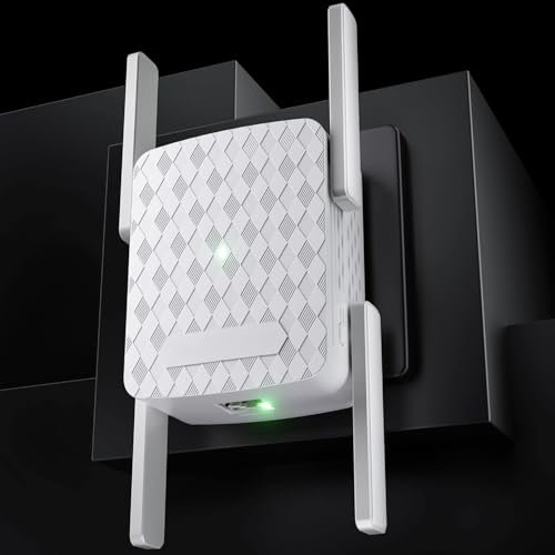 WiFi Extender Signal Booster for Home: Internet Repeater Dual-Band 2.4GHz & 5GHz Range Covers Up to 9800 Sq.ft and 256 Devices -White