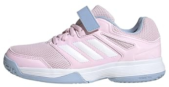 adidas Mixte Enfant Speedcourt Kids Indoor Shoes, Clear Pink/Cloud White/Glow Blue, 35 EU