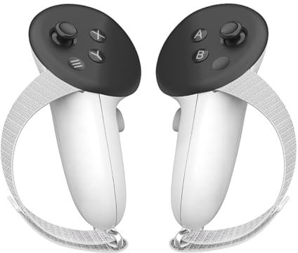 Controller-Griffabdeckung für Meta Quest 3S/3, rutschfeste Controller-Gurte mit verstellbaren Knöchelriemen, passend für offizielle Ladestation