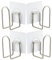 CRILSTYLEO 4 Stück Edelstahl Topf deckel Geschirrtuchhaken Streifen Haken Gestell küchenhelfee kitchen utensil holder pfannenwender wandmontierter Deckelhalter Aufbewahrungsregal mit Deckel