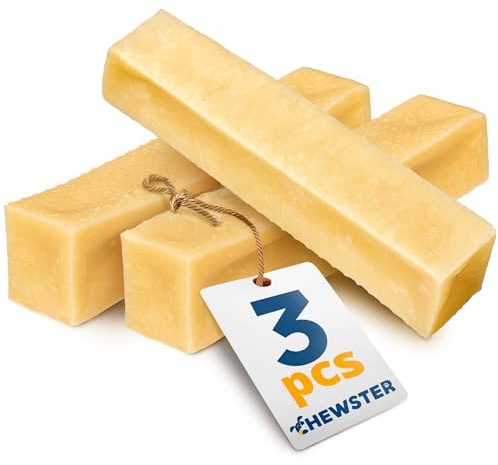 CHEWSTER Käsestangen - Kaukäse Hundeknochen - Kaukäse für Hunde - Langer Kauspaß aus natürlicher Milch – Natürliche Käse-Kauknochen (303 g, L, 3er Pack)