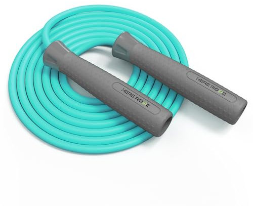 HEREROPE Jump Ropes for Fitness, Adjustable Jump Rope for Women Men, Weighted Speed Rope with 7mm PVC Skipping Rope, No-Slip Grip, Ball Bearing, Great for Speed, Cardio & Tricks, Strength Boxing