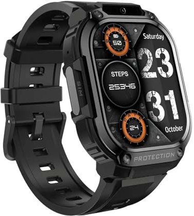 Smart-BOSS 4g Android 8.1-Smartwatch,Fitness-Smartwatch,Smartwatch mit Gesundheitstracking,Bluetooth-Smartwatch mit SIM-Karte,GPS-Smartwatch,Smartwatch mit Google Assistant,Smartwatch mit Google Play
