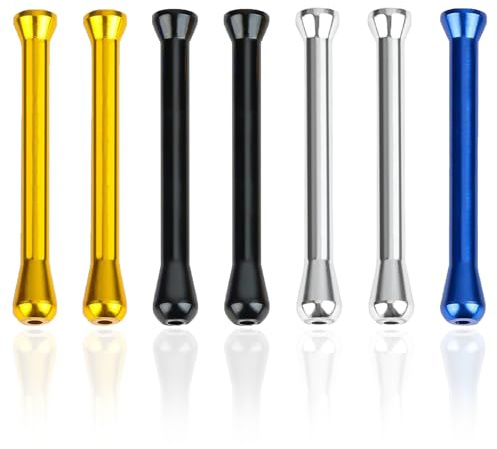 7-Teiliges Set ZiehröHrchen,Tragbares SchnüFfelset,Edelstahl-SchnupftabakröHrchen,Vakuum-SchnüFfelgeräT RöHrchen,(Gold/Silber/Schwarz/Blau)