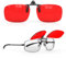 Goiteia Gafas clip-on contra la luz azul: bloquean la luz azul y verde, mejoran el sueño, alivian la fatiga ocular y los dolores de cabeza, gafas de luz roja para el uso de pantallas.