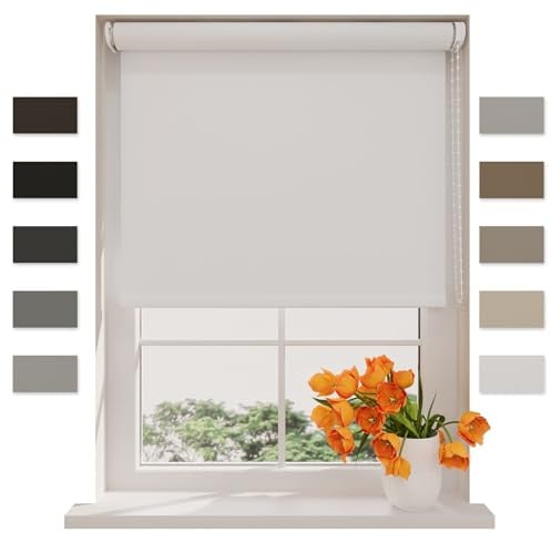 DTCH® Verdunklungsrollo ohne Bohren, weiß, 180 x 190 cm | 100% verdunkelnd, inkl. Klemmfix, Wand- oder Deckenmontage, Breite kürzbar, kindersicher, Breiten bis 240 cm
