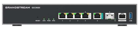 Grandstream GCC6020 IPPBX intégré (50 utilisateurs, 16 appels simultanés) + pare-feu d'entreprise + routeur VPN + 1 x 2,5 Go, 1 x SFP 10 Gig +, 4 x commutateur réseau GigE