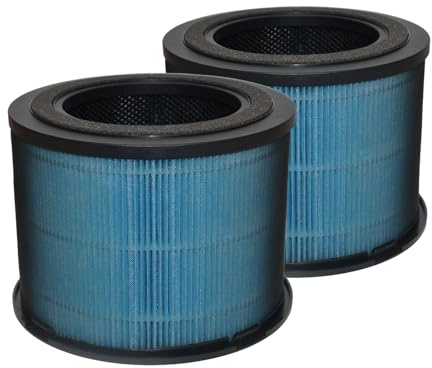 PUREBURG Replacement Filter Compatible with SonoHealth Air Pro Air Purifier,2-Pack H14 HEPA Activated Carbon 3-Stage Filtration Air Clean Dust VOCs Odor